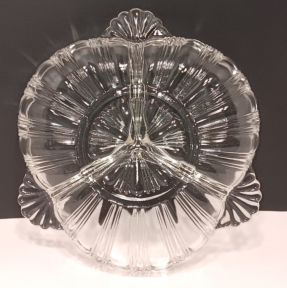 Hazel Atlas Vintage 3 Part Serving Dish - Picture 1 of 5